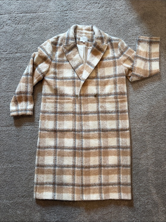 LOFT Jackets & Blazers - LOFT Plaid Longline Peacoat